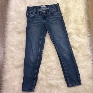 Aeropostale Lola Cropped Jegging Blue Jean Denim Zipper Fly Pockets Size 3 / 4